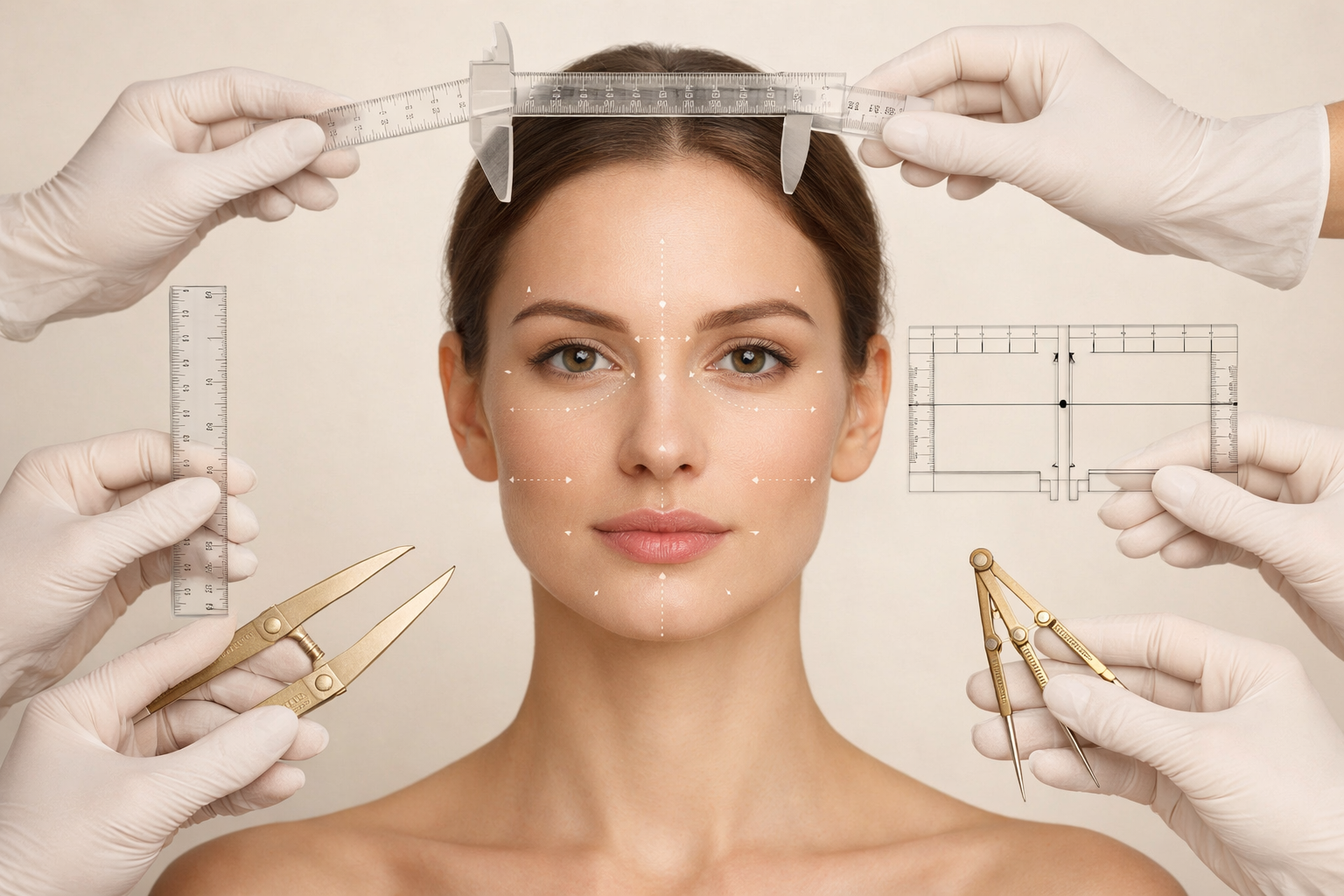 Evaluación médica facial con análisis de proporciones para decidir entre renovación y relleno facial