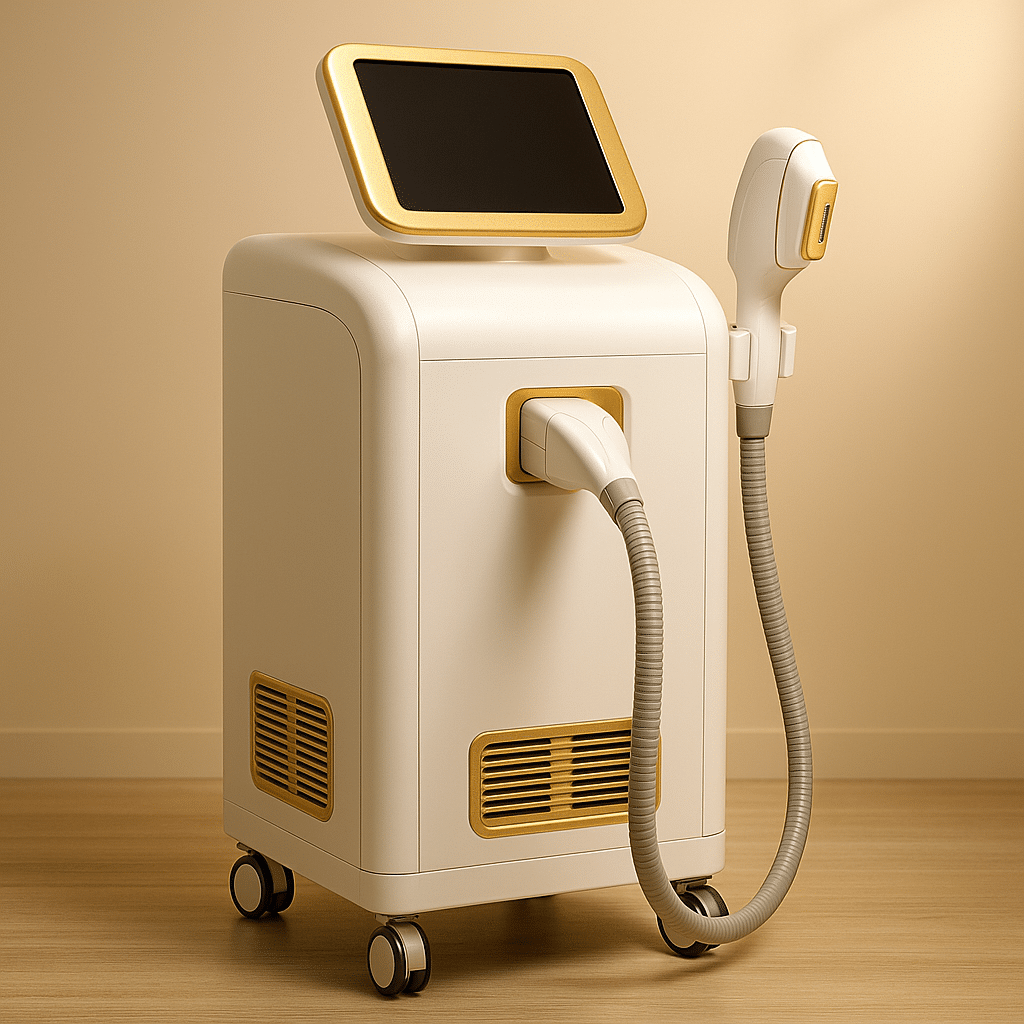 Equipo médico de láser CO₂ fraccionado utilizado en tratamientos de rejuvenecimiento facial profundo